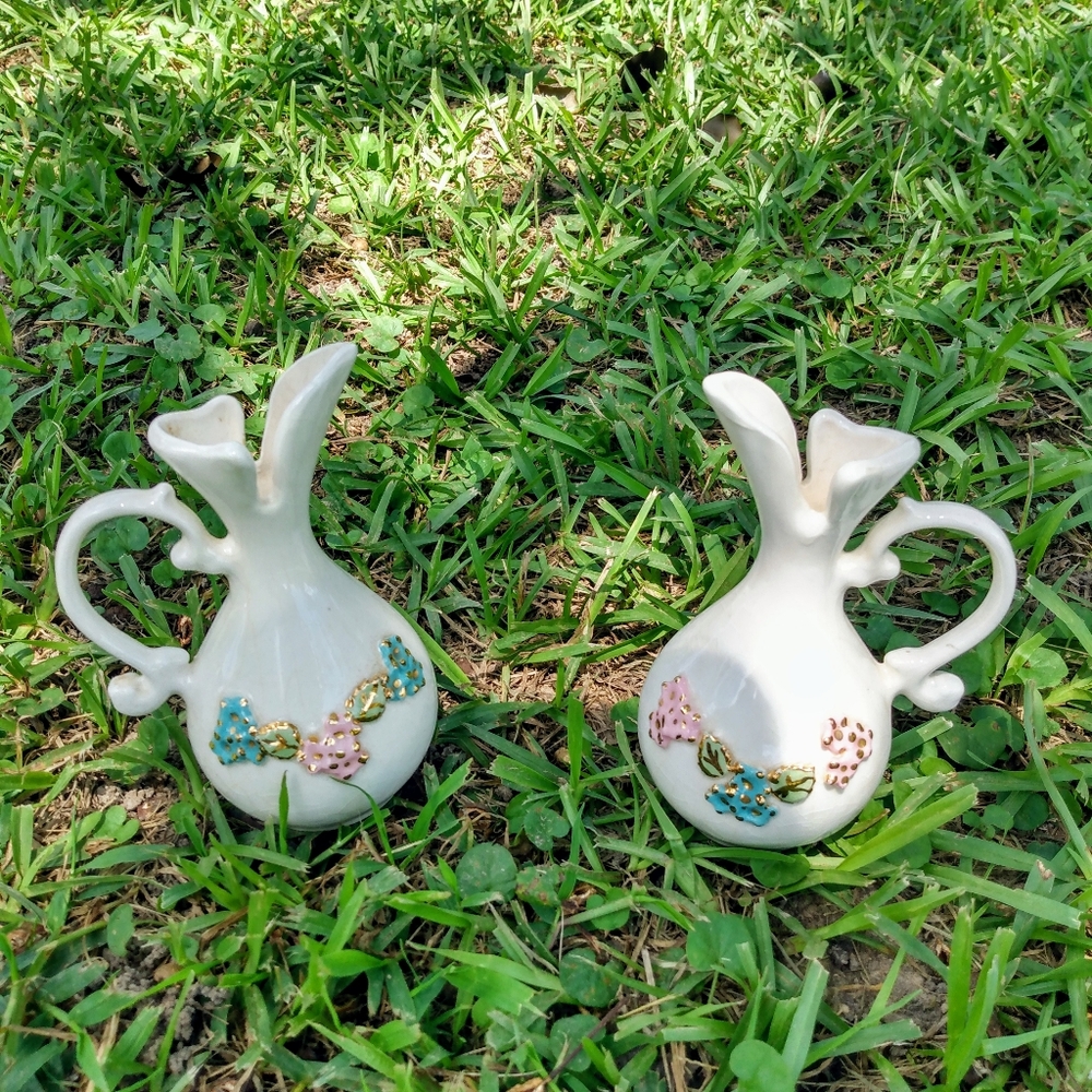 Vintage Miniature Ceramic Glass Decorative Pitcher